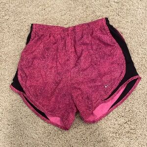 Nike Tempo Shorts Pink with black dot design - size XS